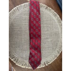 Vintage MARIO CALDI-ROMEO GIGLI Milano 100 % Silk Tie Hand Made In Italy Red